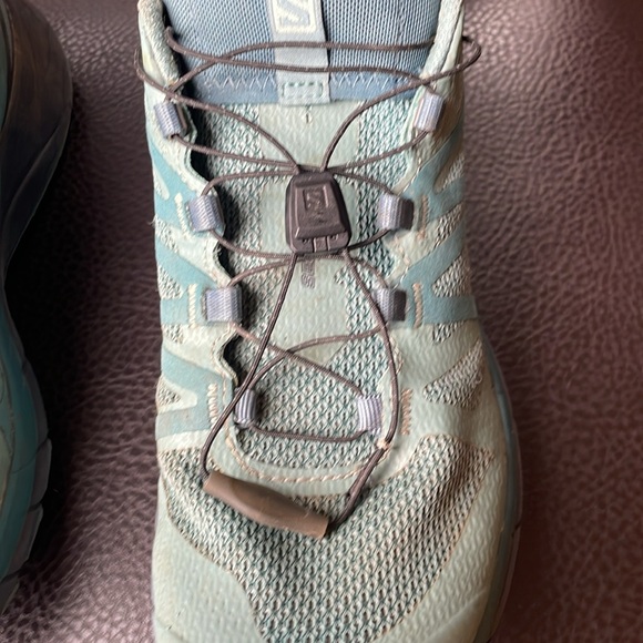 Salomon trail running sz 7.5 waterproof teal sneaker - Picture 4 of 7